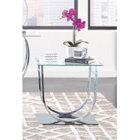 Coaster Furniture 704987 U-shaped End Table Chrome